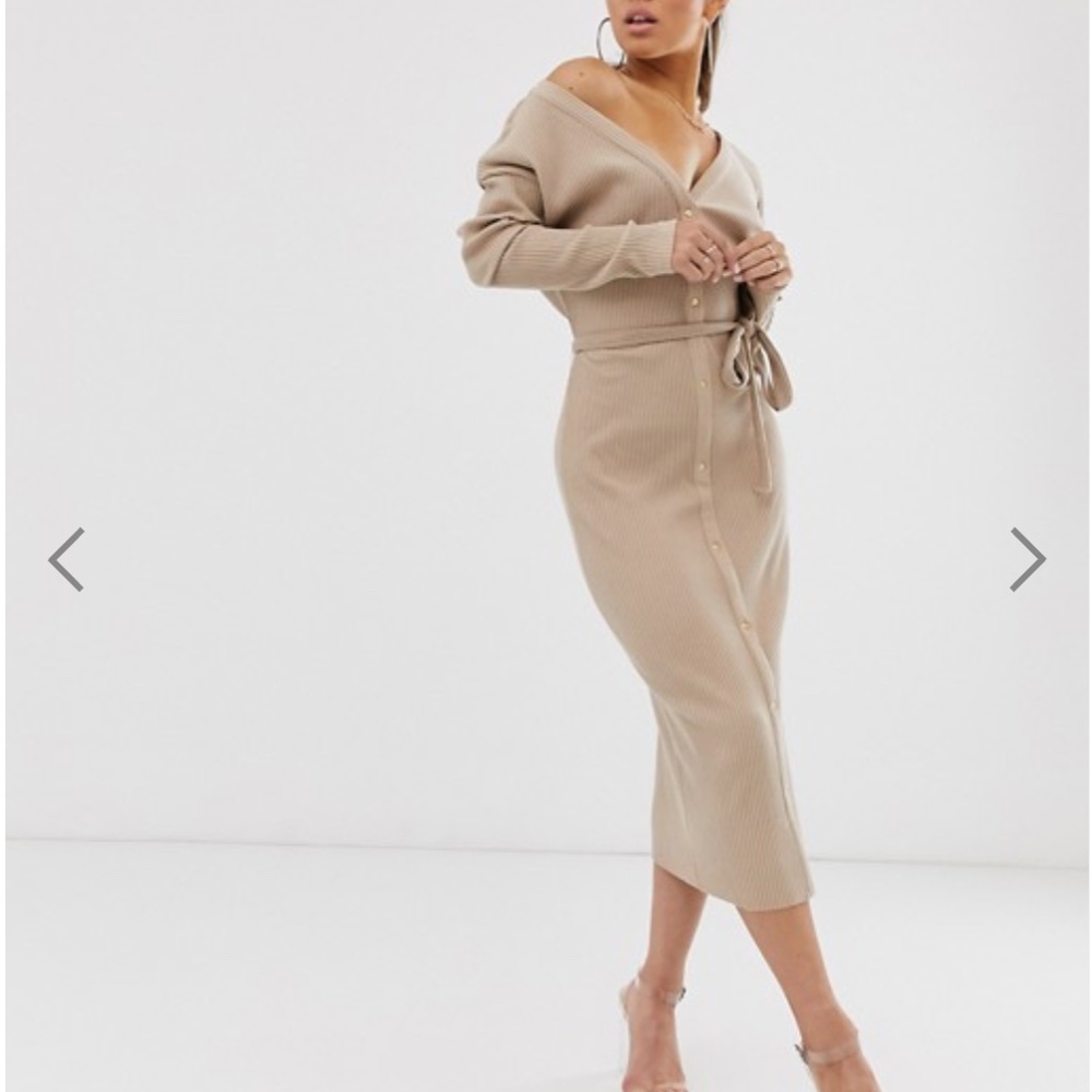 ASOS super soft rib midi dress NWT Size 8